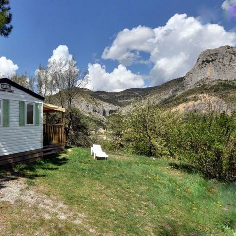 Mobilheim 4 Personen - Family Classic - Klimaanlage - TV mit Gartenblick