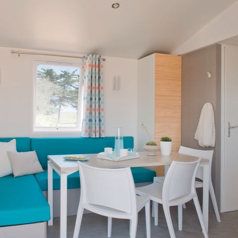 Stacaravan 6 personen - Espace Classic - Airconditioning - TV met uitzicht op de bergen