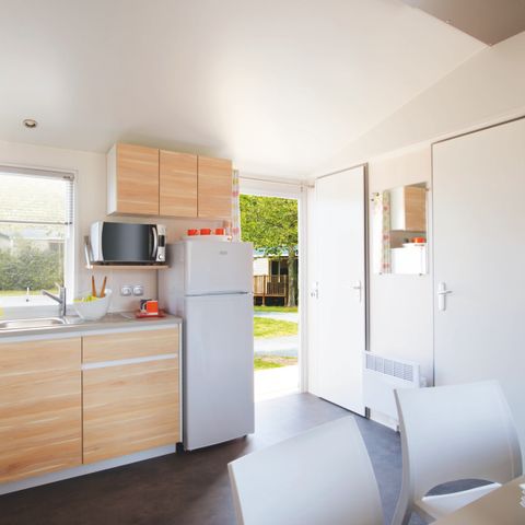 Stacaravan 6 personen - Espace Classic - Airconditioning - TV met uitzicht op de bergen