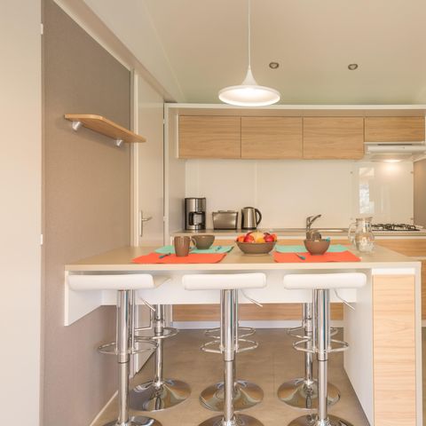 Stacaravan 6 personen - Espace Luxe Confort 32m² - Jacuzzi - Airconditioning - TV