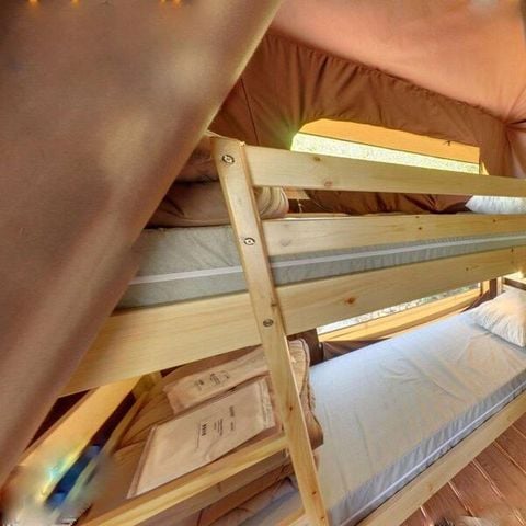 Tent 5 personen - Ciela Nature Lodge SPA tent - 3 slaapkamers - Ingerichte keuken - Badkamer