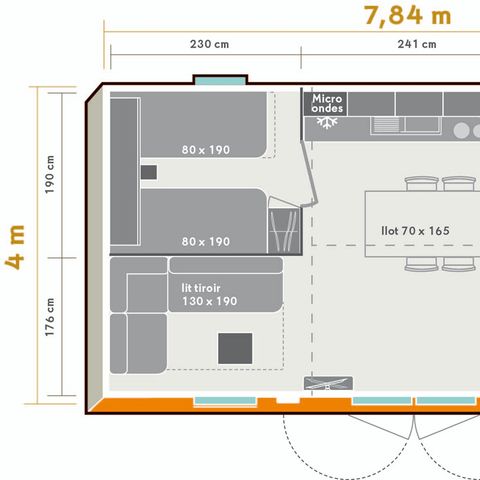 Mobile home 4 persons - Ciela Confort - 2 bedrooms