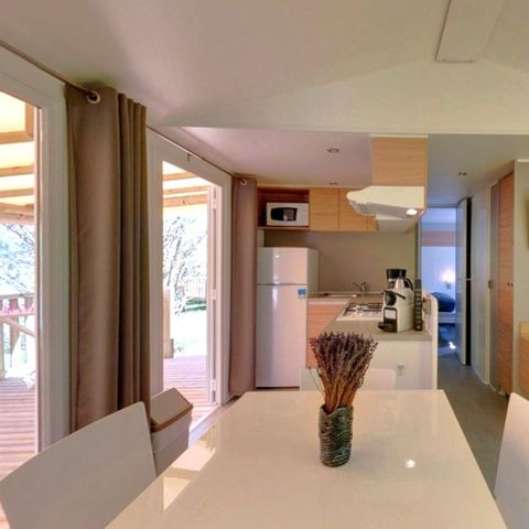 Mobilhome 6 personnes - Mobil home Prestige SPA - 3 chambres dont 1 suite parentale - draps, serviettes et plancha