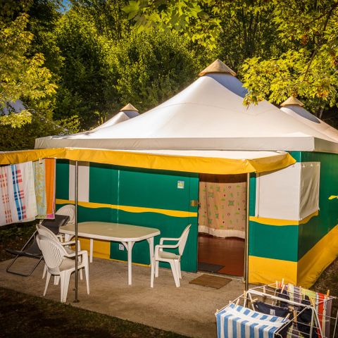 Bungalowzelt 5 personen - Zeltbungalow Pagan Standard 25m² - 2 Schlafzimmer - mit Sanitäranlagen 2/5 pers.