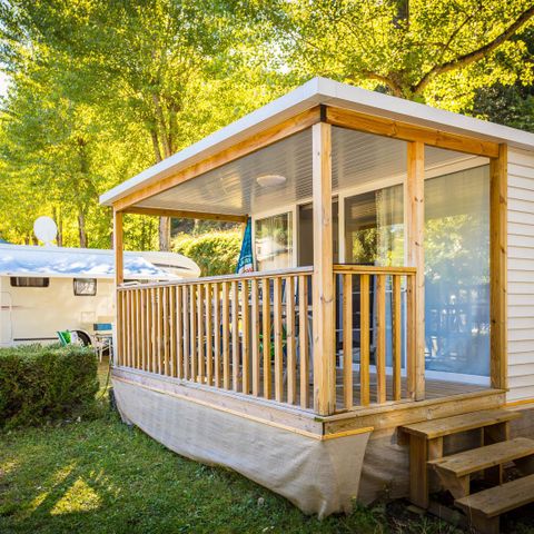 Stacaravan 6 personen - Stacaravan O'hara Confort 25 m² - 2 kamers + Overdekt terras + TV 4/6 pers