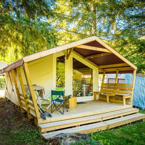 Safaritent 5 personen - Freeflower Standard 30m² - 2 kamers (zonder badkamer) 2/5 pers