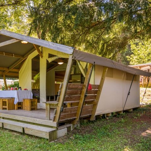 TENTE TOILE ET BOIS 5 personnes - Freeflower Standard 30m² - 2 chambres (sans sanitaires) 2/5 pers