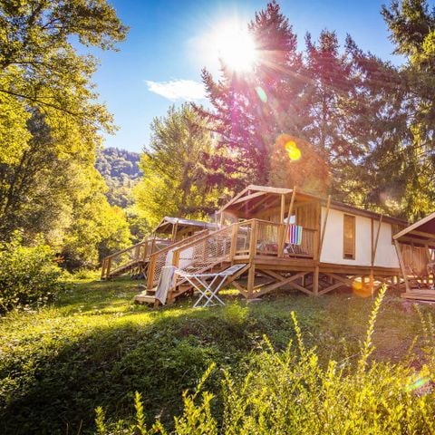 TIENDA DE LONA Y MADERA 5 personas - FREEFLOWER CONFORT (sin instalaciones sanitarias)