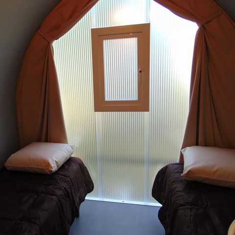 Glampingtent 4 personen - Coco Sweet 16m² - 2 kamers (zonder badkamer) - Riverside 2/4 pers