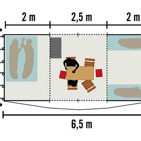 EMPLACEMENT - Forfait Ready to Camp : tente équipée avec électricité