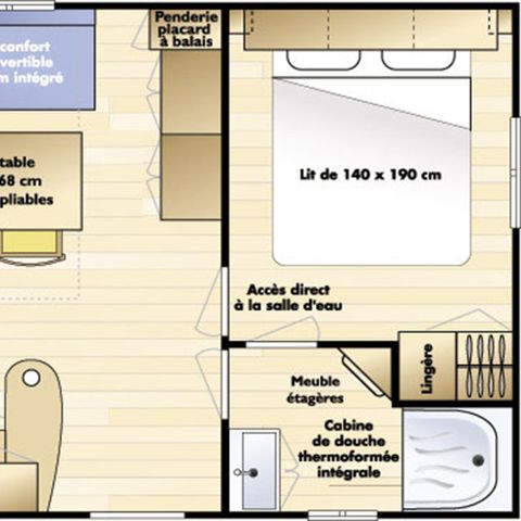 BUNGALOW 6 personnes - IRM Super Mercure blanc Climatisé