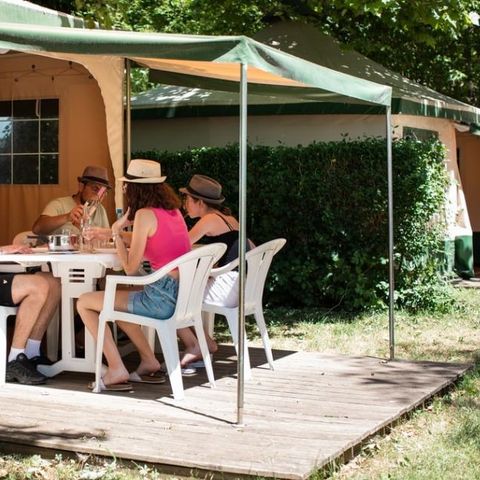 Canvas and wooden tent 5 persons - BENGALI without sanitary facilities