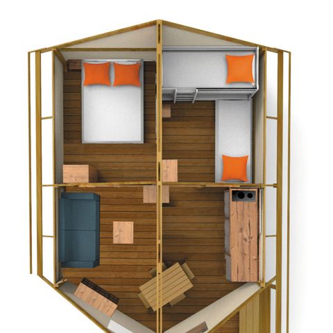Lodge 5 persons - LODGE without sanitary facilities