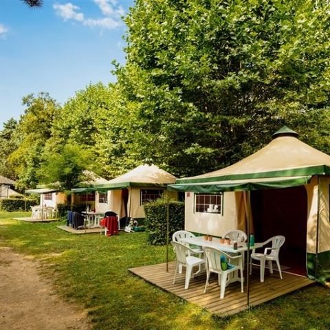 TENTE TOILE ET BOIS 5 personnes - BENGALI CONFORT sans sanitaires