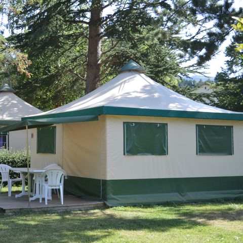 CANVAS AND WOOD TENT 5 people - BENGALI CONFORT without sanitary facilities