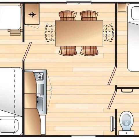 Mobile home 5 persons - CLASSIC 5 people