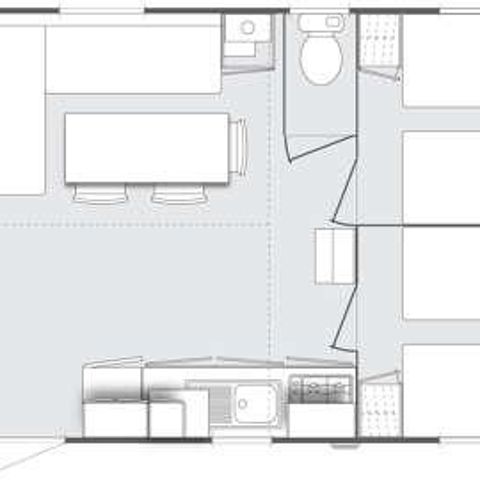 BUNGALOW 6 personnes - Confort Plus Climatisation TV 31 m² - 3 CH d