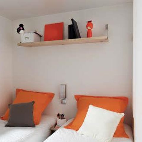 Stacaravan 6 personen - Confort Plus Airconditioning TV 31 m² - 3 CH d