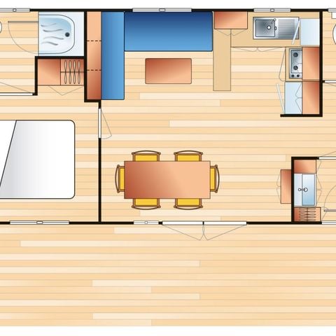 MOBILHOME 6 personnes - Cottage prestige 6 pers. 3 ch.