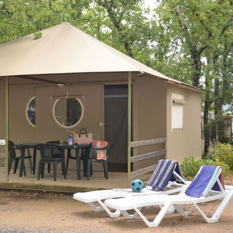 Canvas and wooden tent 4 persons - Lodge tent 4 pers. 2 bdrms.