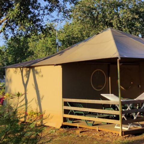 Canvas and wooden tent 4 persons - Lodge tent 4 pers. 2 bdrms.