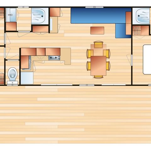 BUNGALOW 6 personnes - Prestige 6 pers. 3 ch.