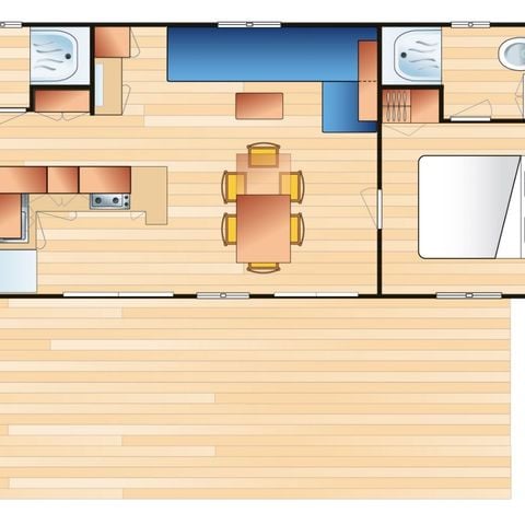 Mobile home 6 persons - Prestige 6 pers. 3 bedrooms