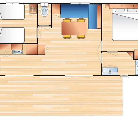 Mobilheim 6 Personen - Confort Natura 4/6 2 Zi. ohne TV