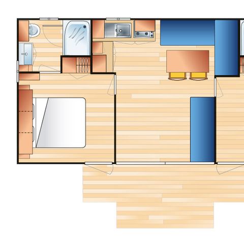 CASA MOBILE 6 persone - Prestige 4/6 pers. 2 camere da letto