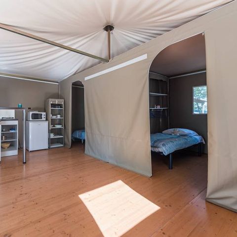 Wohnzelt auz holz 4 personen - Lodge-Zelt 4 Pers. 2 Schlafz.