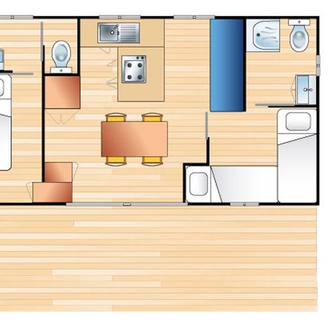 BUNGALOW 5 personnes - Prestige Taos 5 pers. 2 ch.