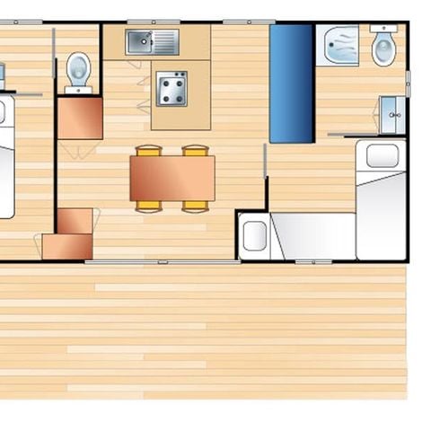 MOBILHOME 5 personnes - Prestige Taos 5 pers. 2 ch.