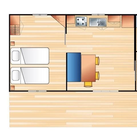 Mobile home 6 persons - Confort PMR 4/6 pers. 2 bedrooms.