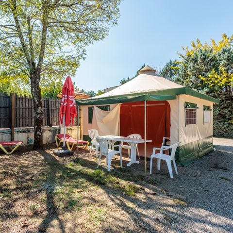 tent 5 personen - Bengaals Toilé 25m² Standaard (2bed - 5pers.) (zonder sanitair)