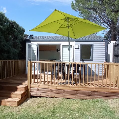 MOBILE HOME 2 people - Mobil-home Charme 20m² Confort (1bed - 2pers.) + Air conditioning + Terrace uncovered