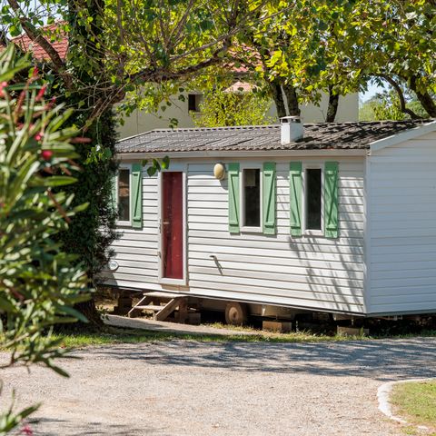 Mobile home 4 persons - Mobile-home 24m² Standard (2bed - 4pers.) + outdoor straw hut