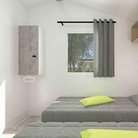 MOBILHOME 7 personas - Mobil-home 30m² Confort (2 hab. - 5/7pers.) + Climatización + Terraza cubierta - Domingo