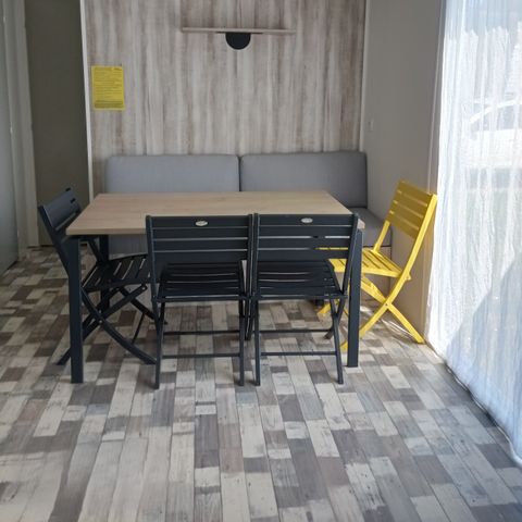 Mobile home 7 persons - Mobile-home Family 32m² Premium (3bed - 7pers.) + Air conditioning + LV + Covered terrace