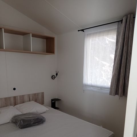 Mobilheim 7 Personen - Family 32m² Premium (3 Schlafz. - 7 Pers.) + Klimaanlage + LV + Überdachte Terrasse