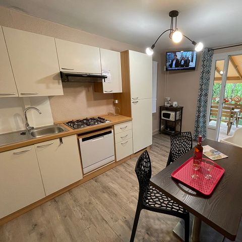 Bungalow 5 personen - Cottage LA GARIOTTE - 5 slaapplaatsen - 2 slaapkamers - Airconditioning - Televisie - Vaatwasser - S