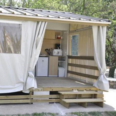 Canvas and wooden tent 5 persons - Atypical Tithome