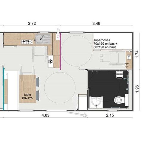 BUNGALOW 4 personnes - PMR