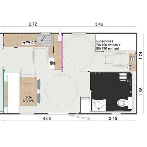 MOBILHOME 4 personnes - PMR