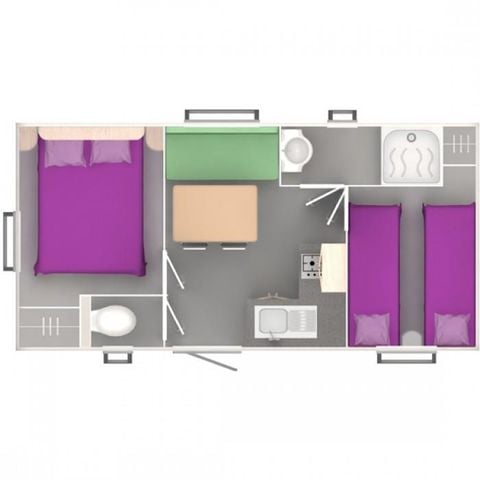 MOBILHOME 4 personas - LOT ET GARONNE