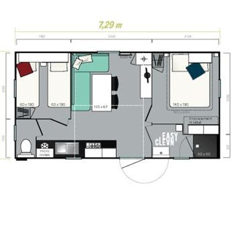 Mobile home 6 persons - TARN ET GARONNE