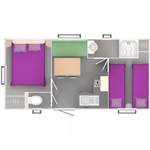 Mobile home 4 persons - Air-conditioned Lot et Garonne