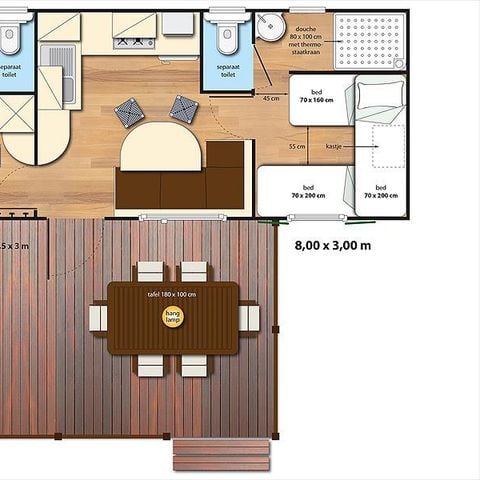 Stacaravan 5 personen - SunLodge Esdoorn