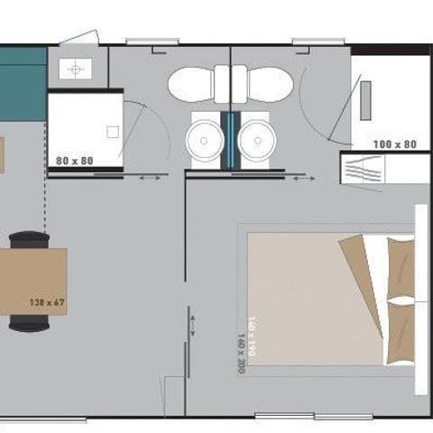 Stacaravan 4 personen - Ciclamino Tuin