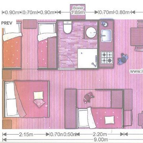 TIENDA DE LONA Y MADERA 6 personas - Tienda Maxi Safari Super Confort