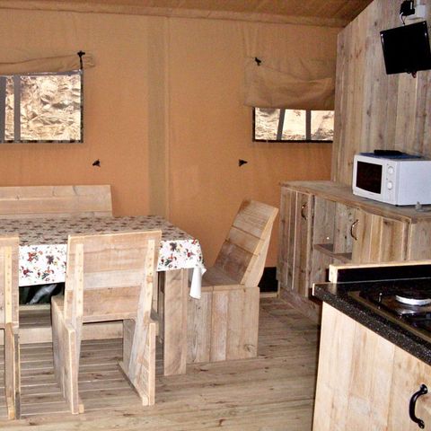 TENDA IN TELA E LEGNO 6 persone - Tenda Maxi Safari Super Comfort